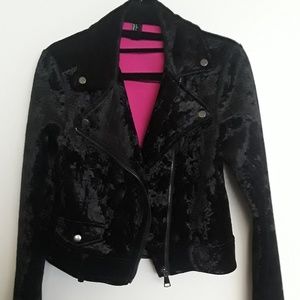NWOT! Faux Crushed Velvet Jacket